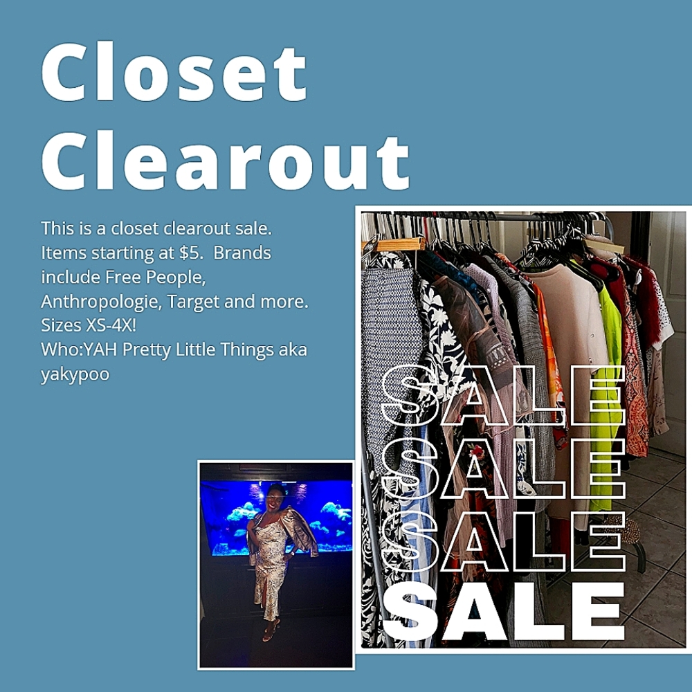 Closet Clearout Sale!!!